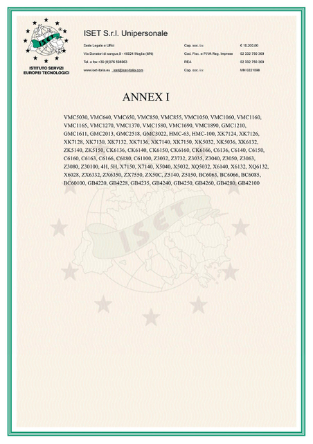  CE Certificate 