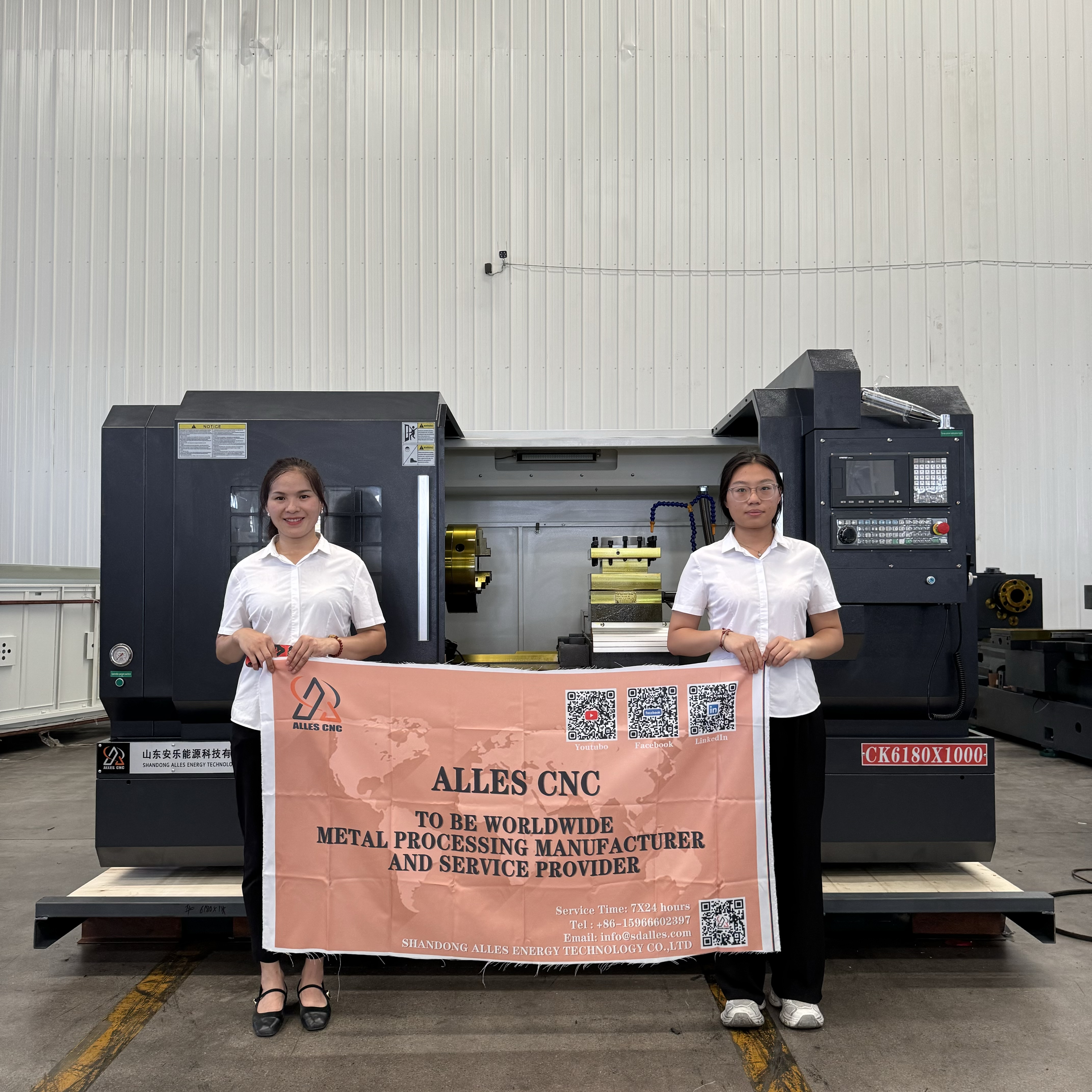 CNC Lathe ALCK6180X1000 Shipped to Australia: High-Efficiency, High-Precision Metal Processing Equipment